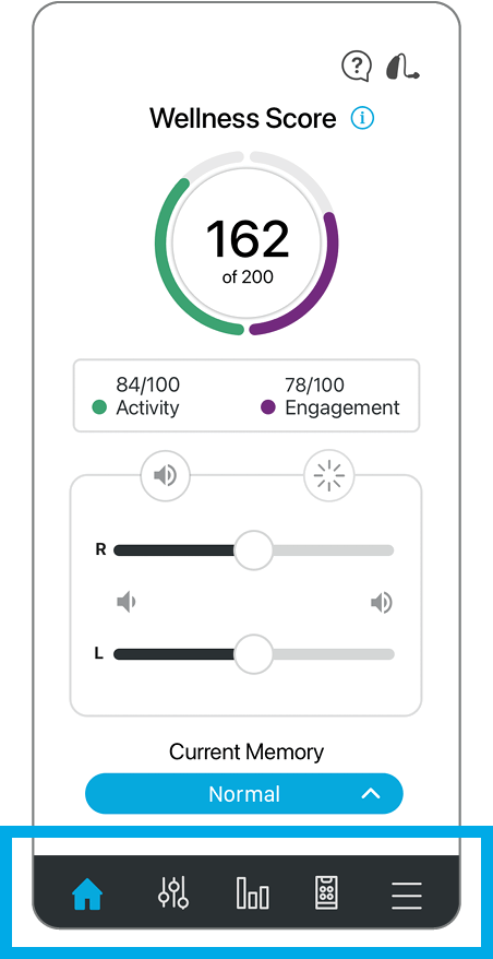 Image of Thrive App Navigation bar